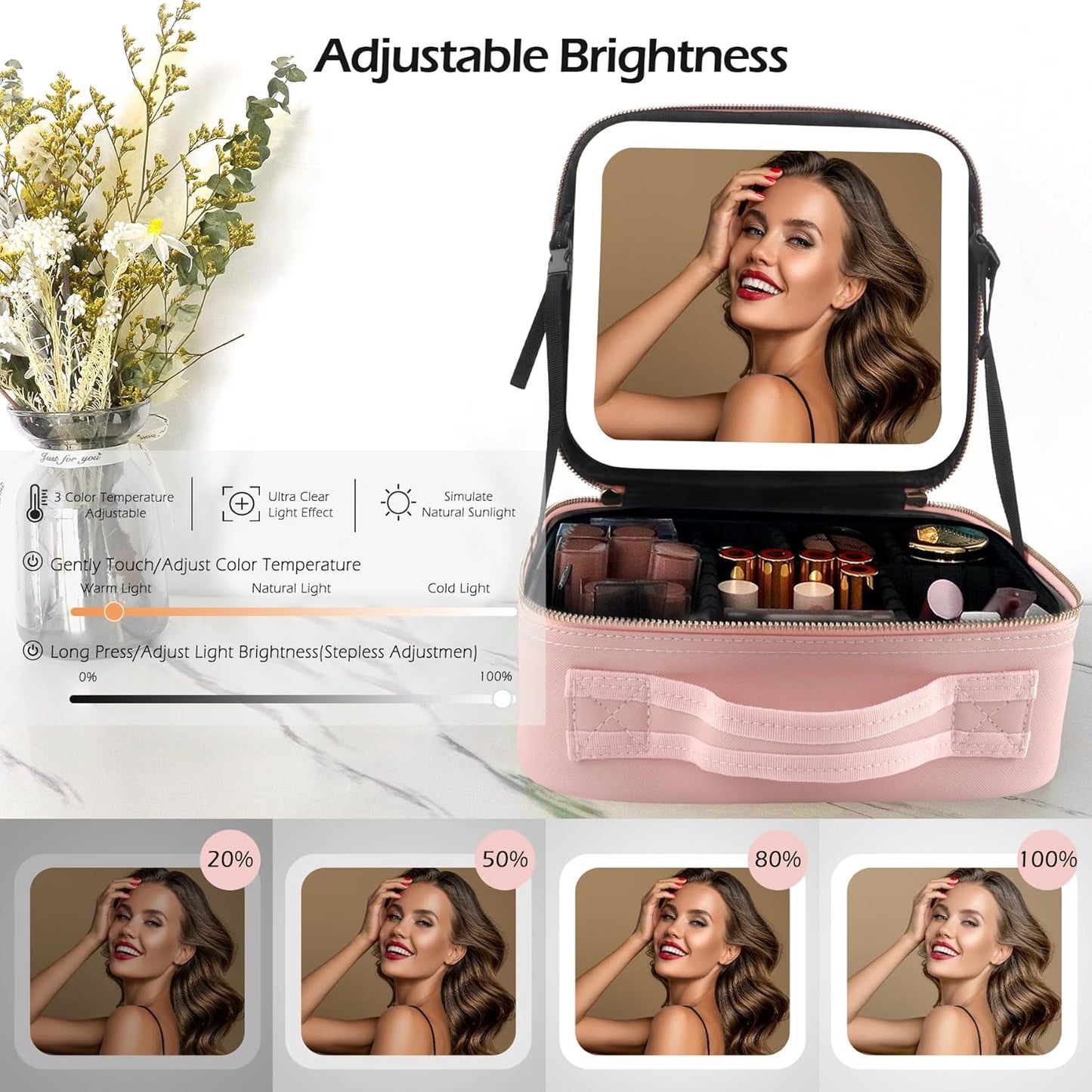 Pivura Makeup Bag w/ LED Mirror