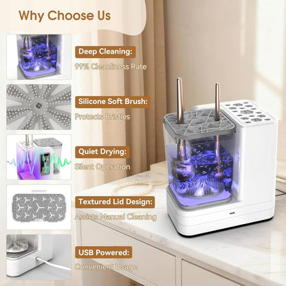 Pivura 5-in-1 Makeup Brush Cleaner & Dryer