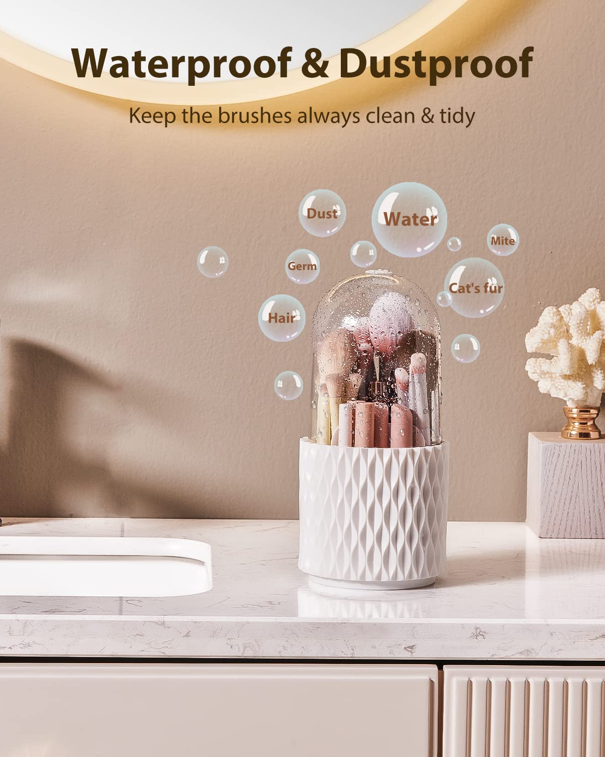 Pivura Dustproof Makeup Brush Holder