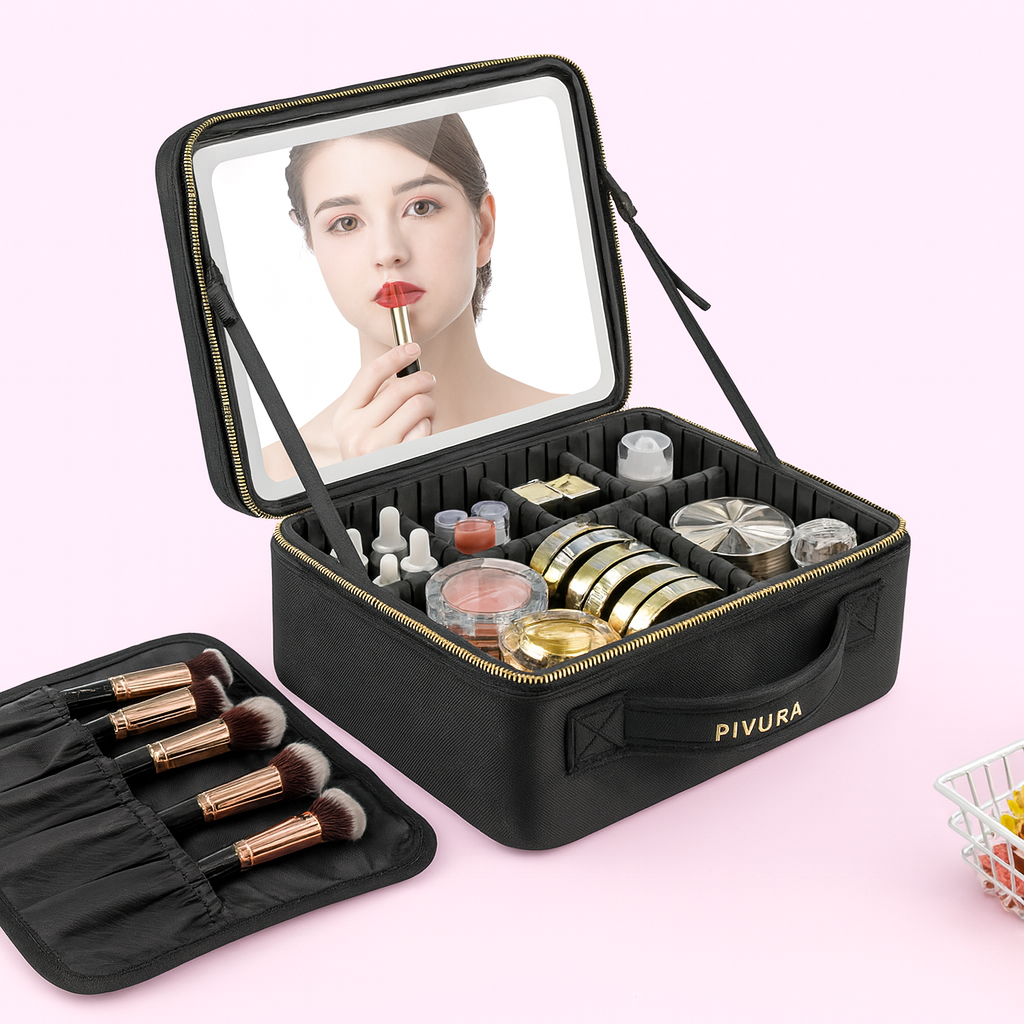 Pivura Makeup Bag w/ LED Mirror