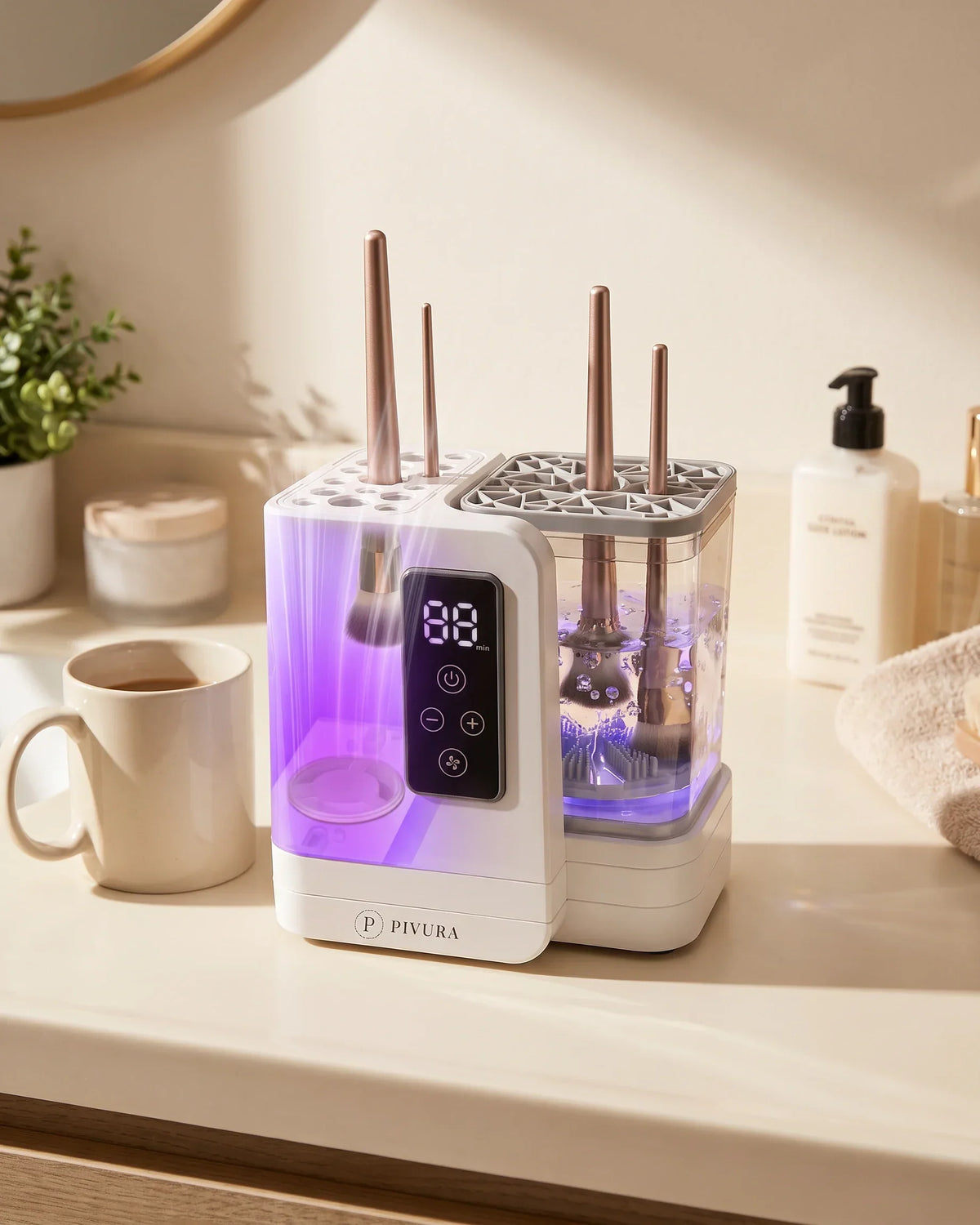Pivura 5-in-1 Makeup Brush Cleaner & Dryer