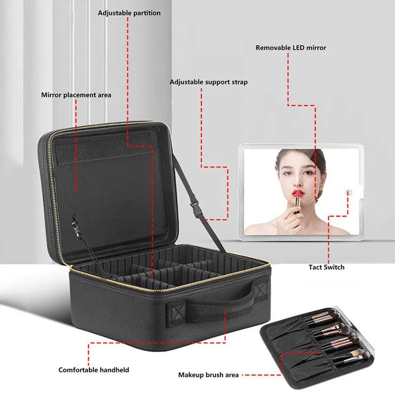 Pivura Makeup Bag with LED Mirror - Pivura